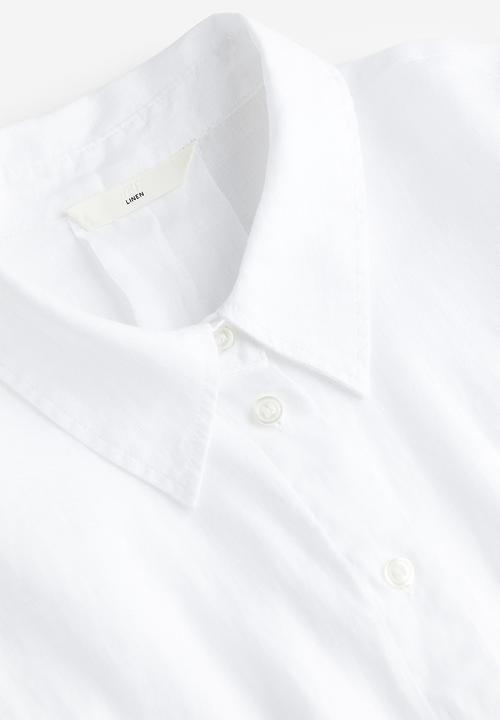 H&M - Oversized linen shirt - white