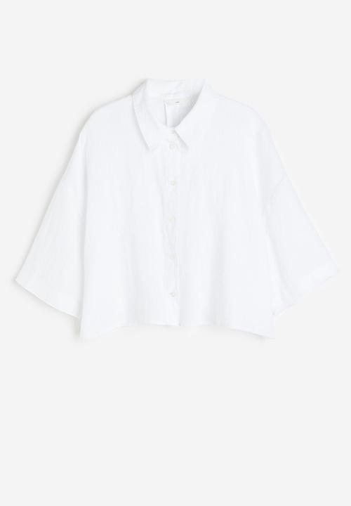 H&M - Oversized linen shirt - white