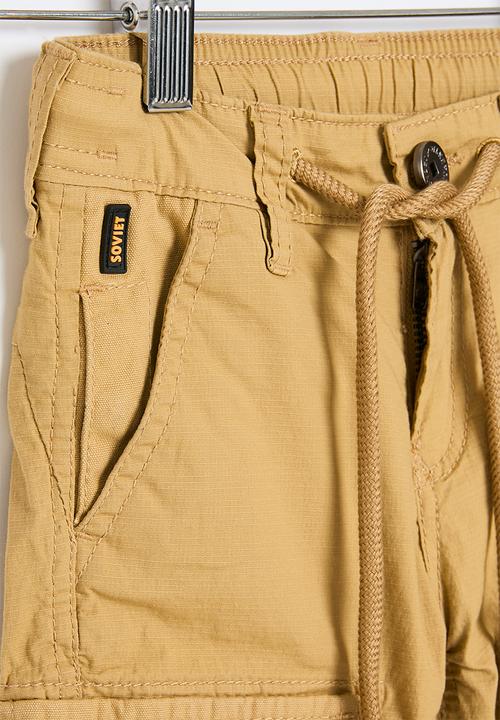 SOVIET - Boys cotton short - new khaki