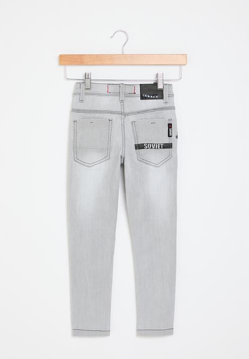 SOVIET - Boys fashion skinny denim - grey