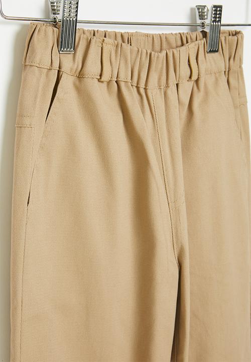 Pop Candy - Elastic waist  pants - khaki