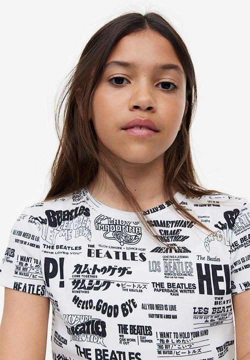 H&M - Printed T-shirt - white