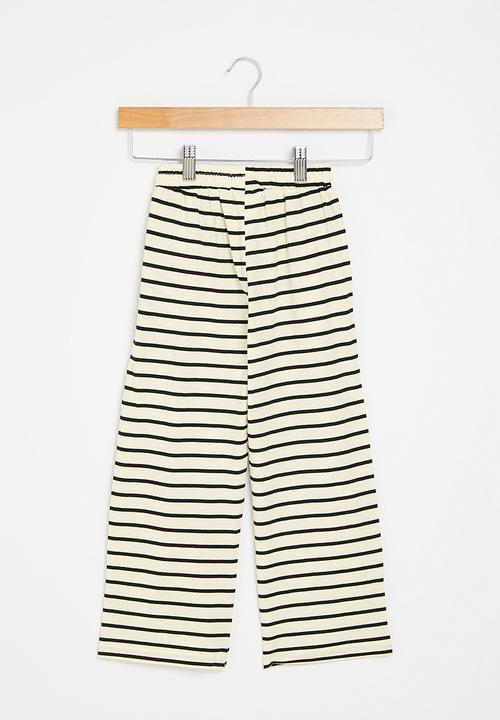 Pop Candy - Striped pants - black & white