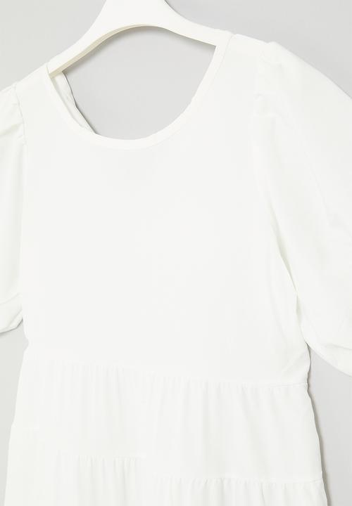Pop Candy - Tiered dress-white