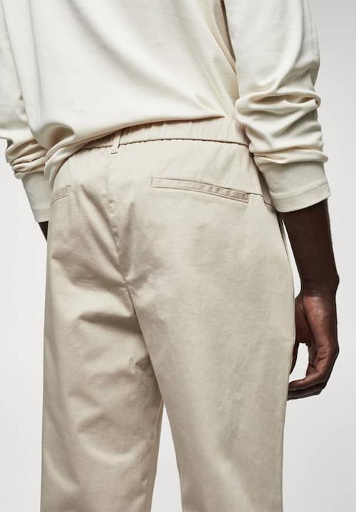 MANGO - Trousers marte - beige