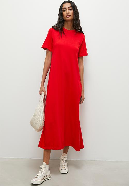 Superbalist - Trapeze hem shirt dress with pockets - red