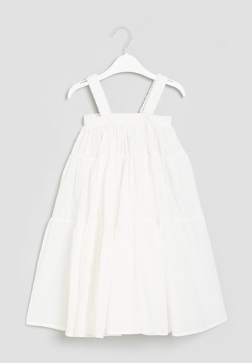 Pop Candy - Tiered  dress - white