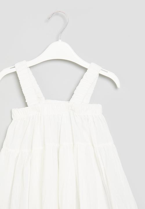 Pop Candy - Tiered  dress - white