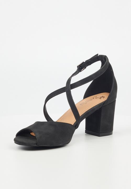 Butterfly Feet - Heather1 blockheel sandal - black