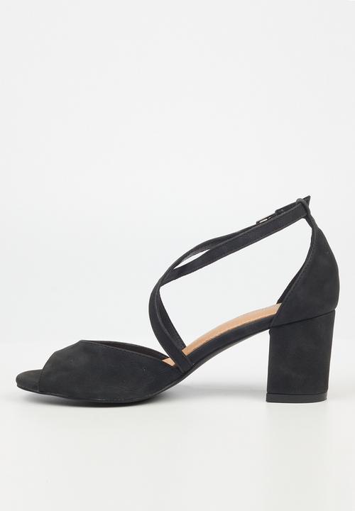 Butterfly Feet - Heather1 blockheel sandal - black