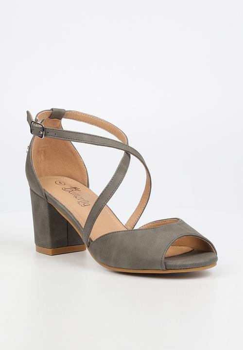 Butterfly Feet - Heather1 blockheel sandal - grey