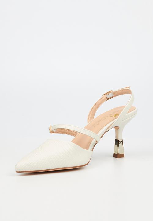 Butterfly Feet - Priya 1 court heel - white