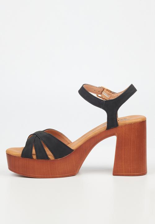 Butterfly Feet - Sheena1 platform heeled sandal - black