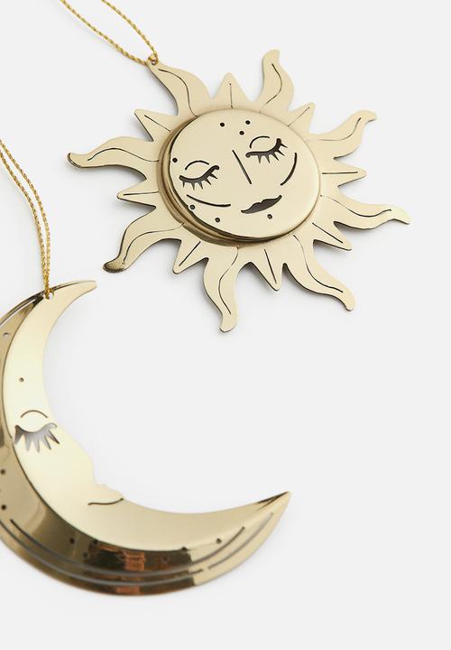 H&M - 2 Pack sun and moon decorations - gold