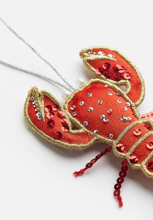 H&M - Embellished christmas tree decoration - orange/lobster
