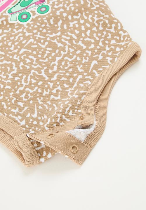 Nike - Nike "n" is for nike bodysuit 3-piece set - brown