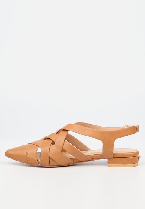 Miss Black - Salina strappy slingback - tan