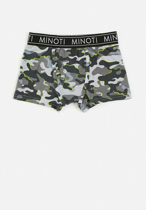 MINOTI - Boys camo green 3 pack boxers - multi