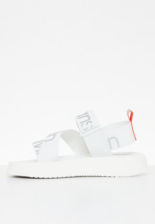 Calvin Klein - Prefersato sandal webb - bright white/reflective silver