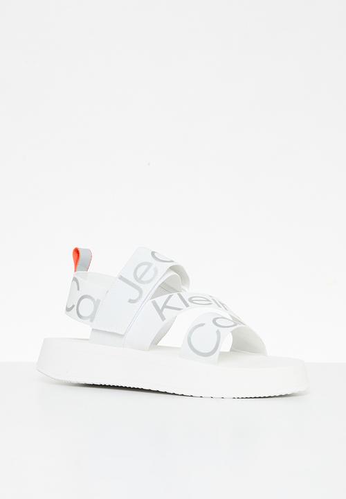 Calvin Klein - Prefersato sandal webb - bright white/reflective silver