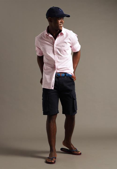 Aca Joe - Mens aca joe stretch poplin shirt long sleeve - sachet pink