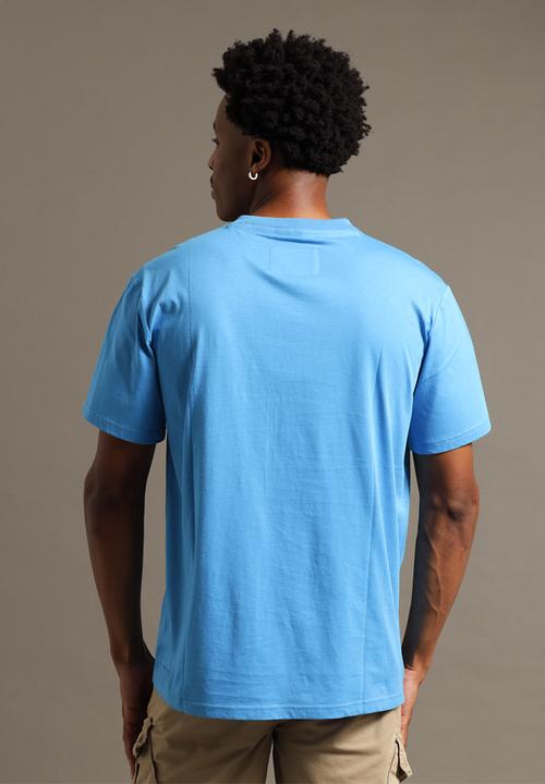 Aca Joe - Mens aca joe logo print crew short sleeve T - french blue