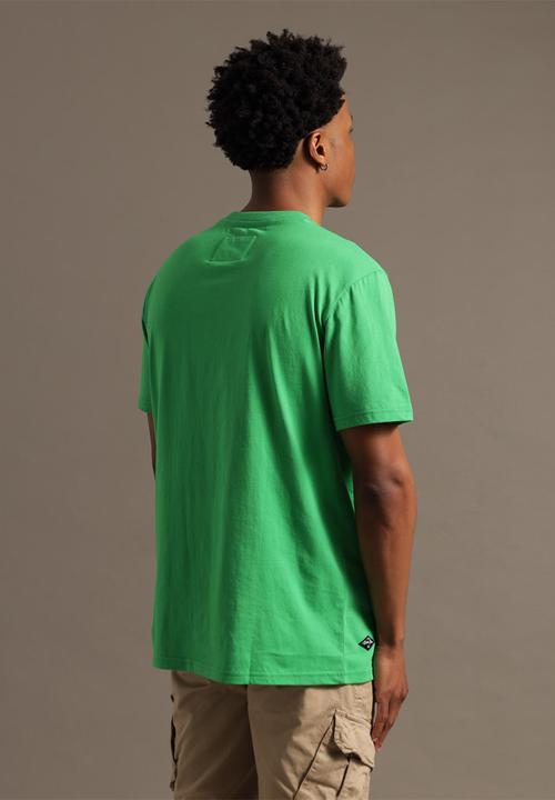 Aca Joe - Mens aca joe logo print crew short sleeve T - green bae