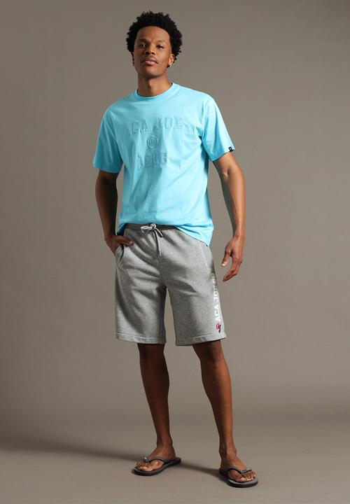 Aca Joe - Mens aca joe tonal embroidery short sleeve crew tee - bachelor button