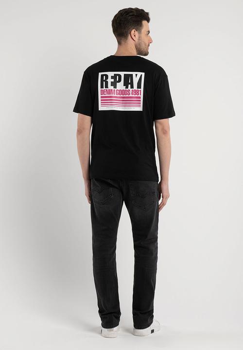 Replay - 30/1 Single cotton jersey - black