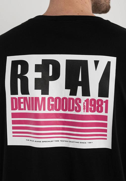 Replay - 30/1 Single cotton jersey - black