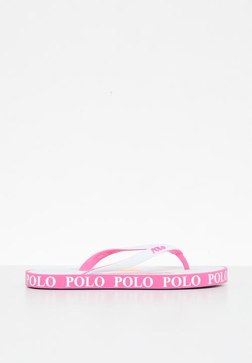 POLO - Girls flip flops - pink and white
