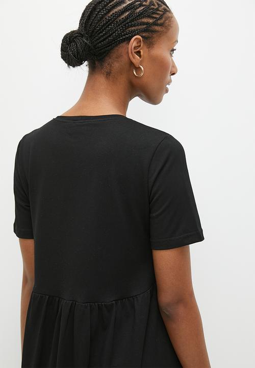 Me&B - Diagonal tee dress - black