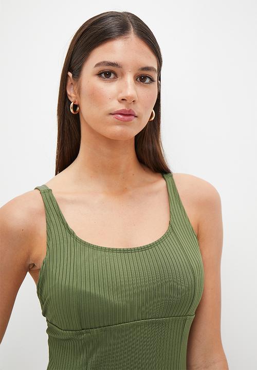 Cotton On - Scoop Neck D+ One Piece Full - Khaki Wide Rib