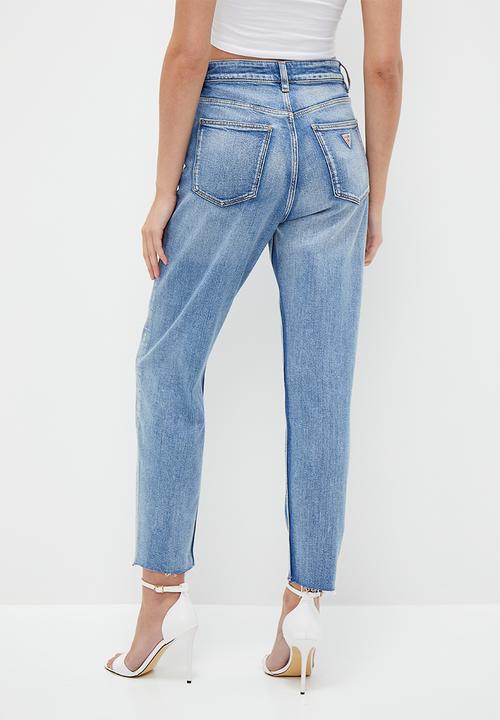 GUESS - High rise mom jean - light wash