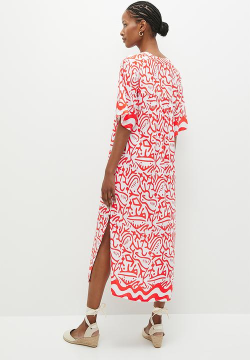 Me&B - The tunic dress with button detail - aztec border