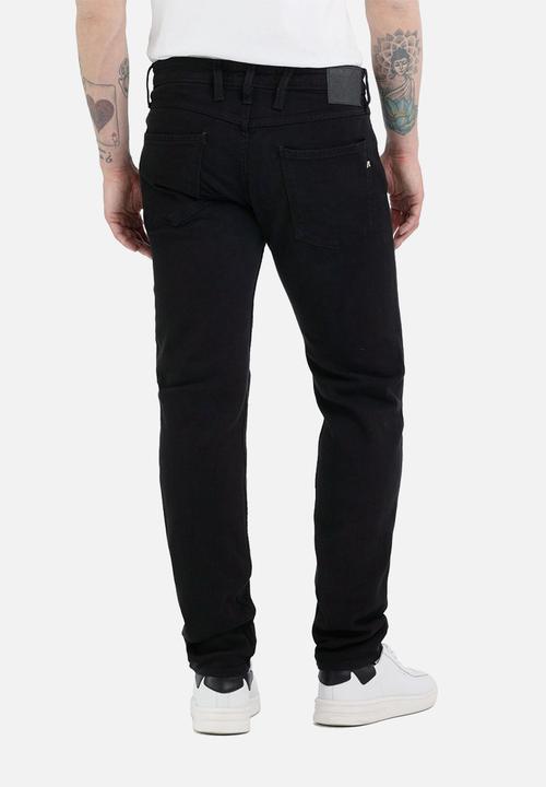Replay - ANBASS 9.5 OZ stretch bull denim - black