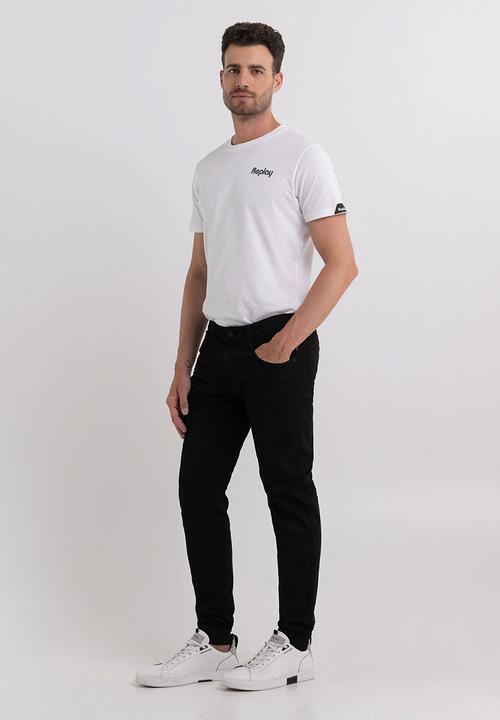 Replay - 11.5 OZ black modal power stretch denim super slim - black