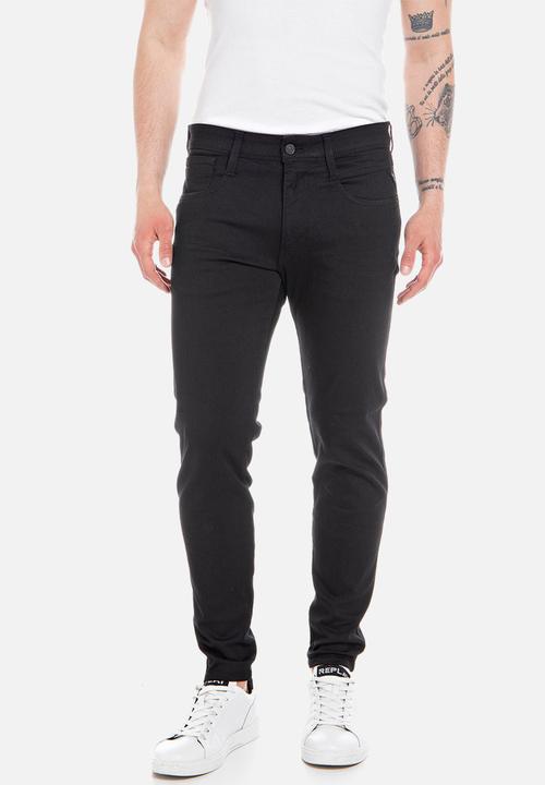 Replay - 11.5 OZ black modal power stretch denim super slim - black