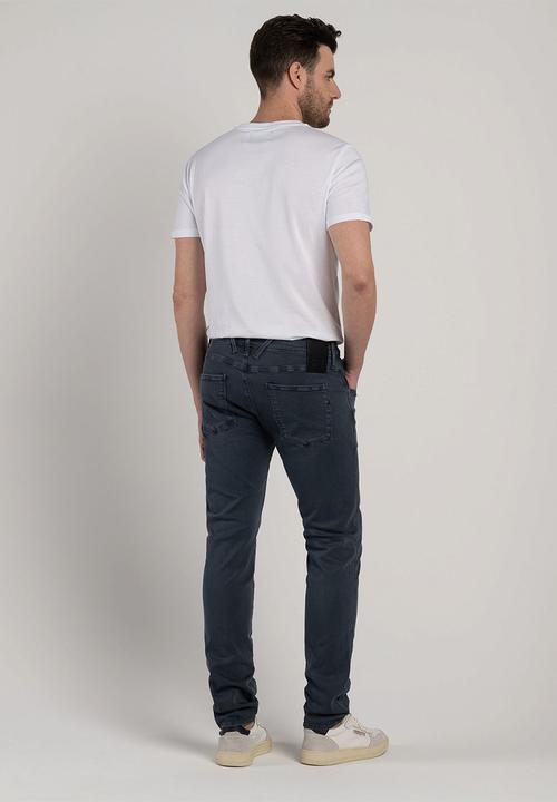 Replay - 10.5 OZ bull hyperflex stretch denim slim - blue delavè 