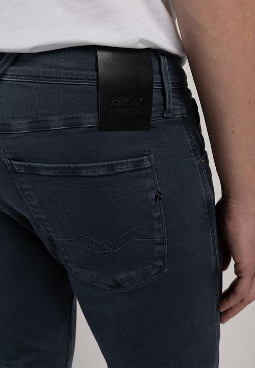 Replay - 10.5 OZ bull hyperflex stretch denim slim - blue delavè 