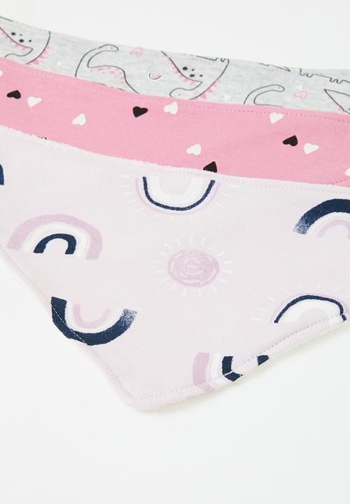 Pop Candy - Baby 3 pack bibs - pink 