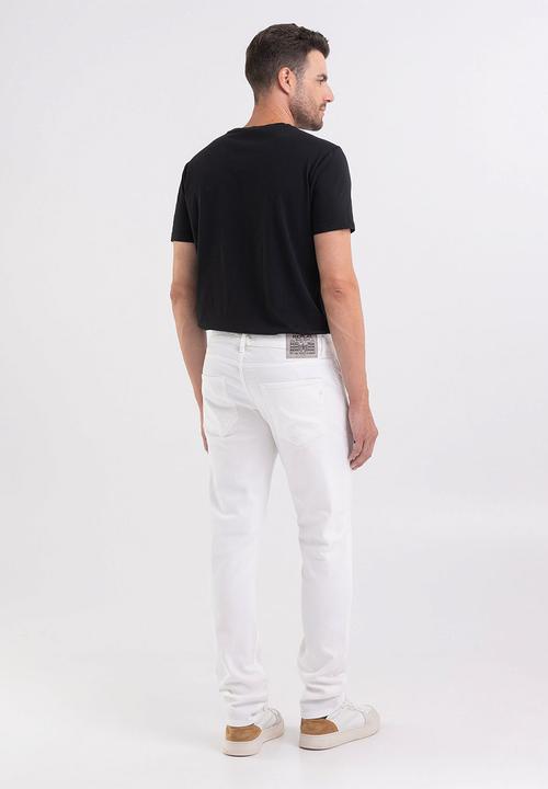 Replay - 9.5 OZ Stretch bull denim slim-tapered - white