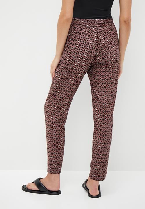 HAILYS - Print Trousers - black