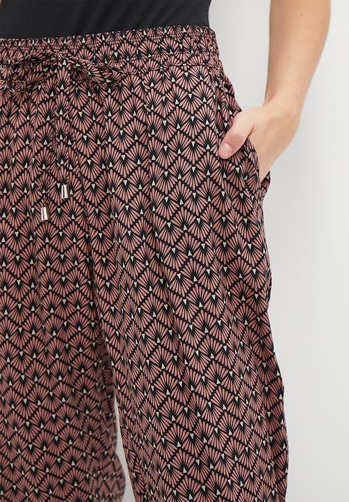 HAILYS - Print Trousers - black