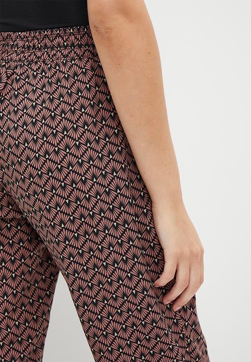 HAILYS - Print Trousers - black