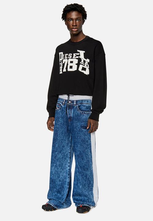 Diesel  - S-macs g2 sweat shirt loose fit - black