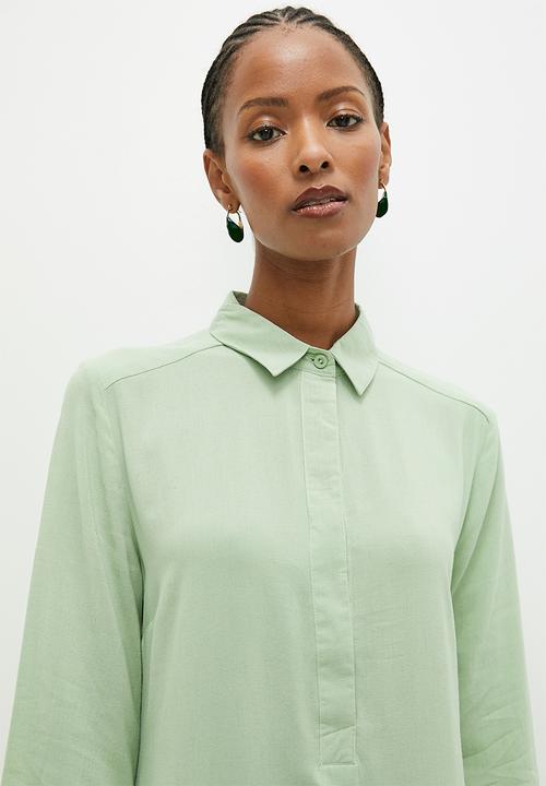 AMANDA LAIRD CHERRY - Zinhle - pistachio slub weave
