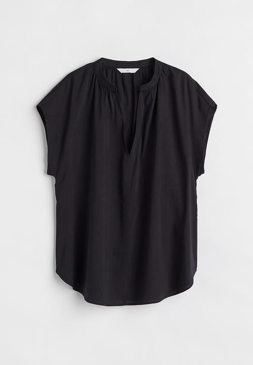 H&M - V-neck blouse - black