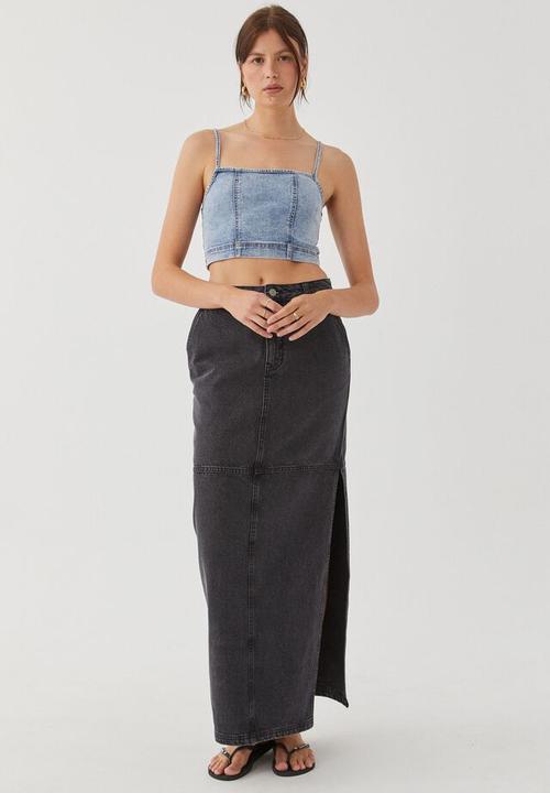 Supré  - Willow denim cropped top -  light blue wash