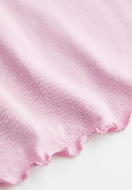 H&M - Cropped strappy top - light pink